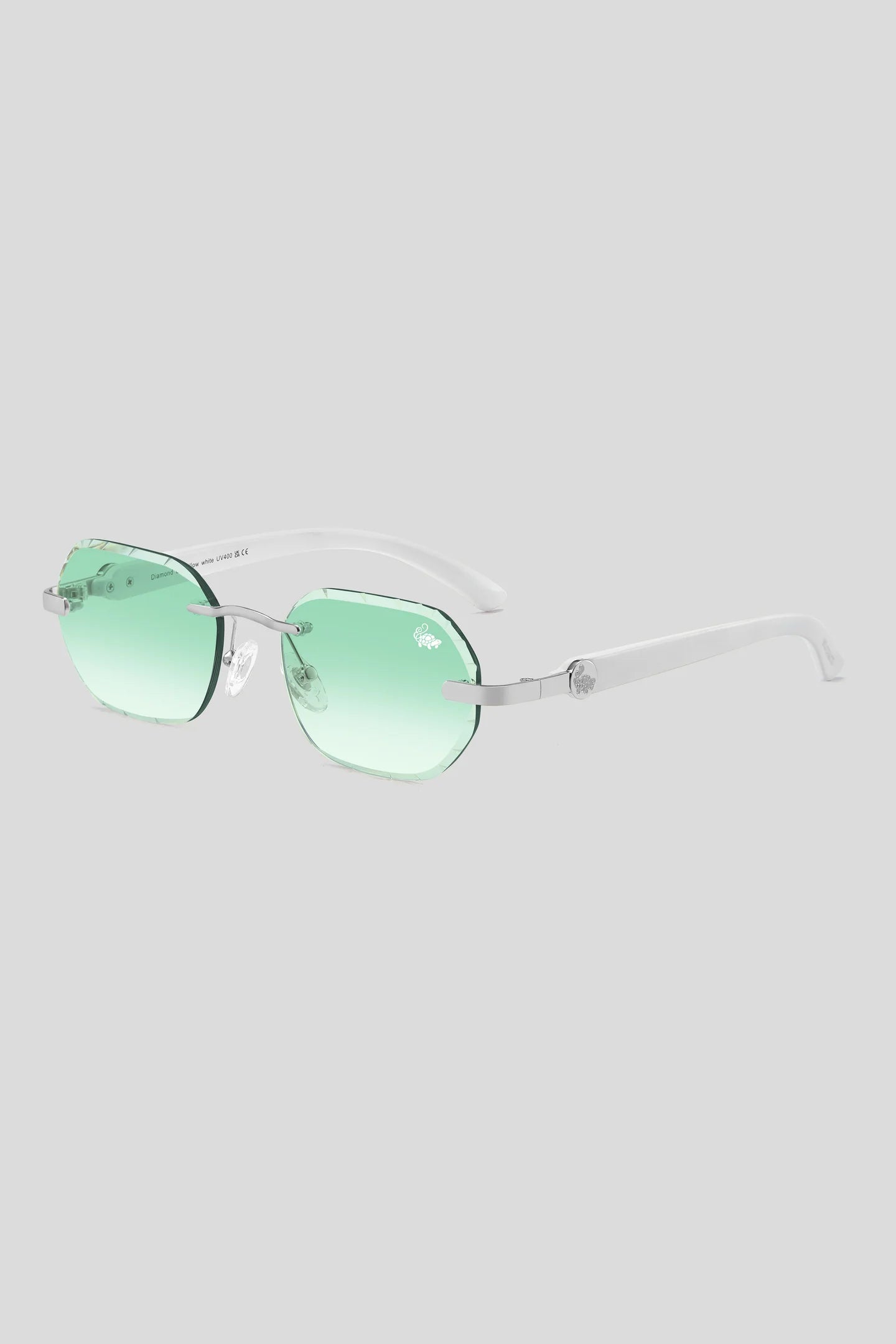 Diamond Cut Willow Green| Silver