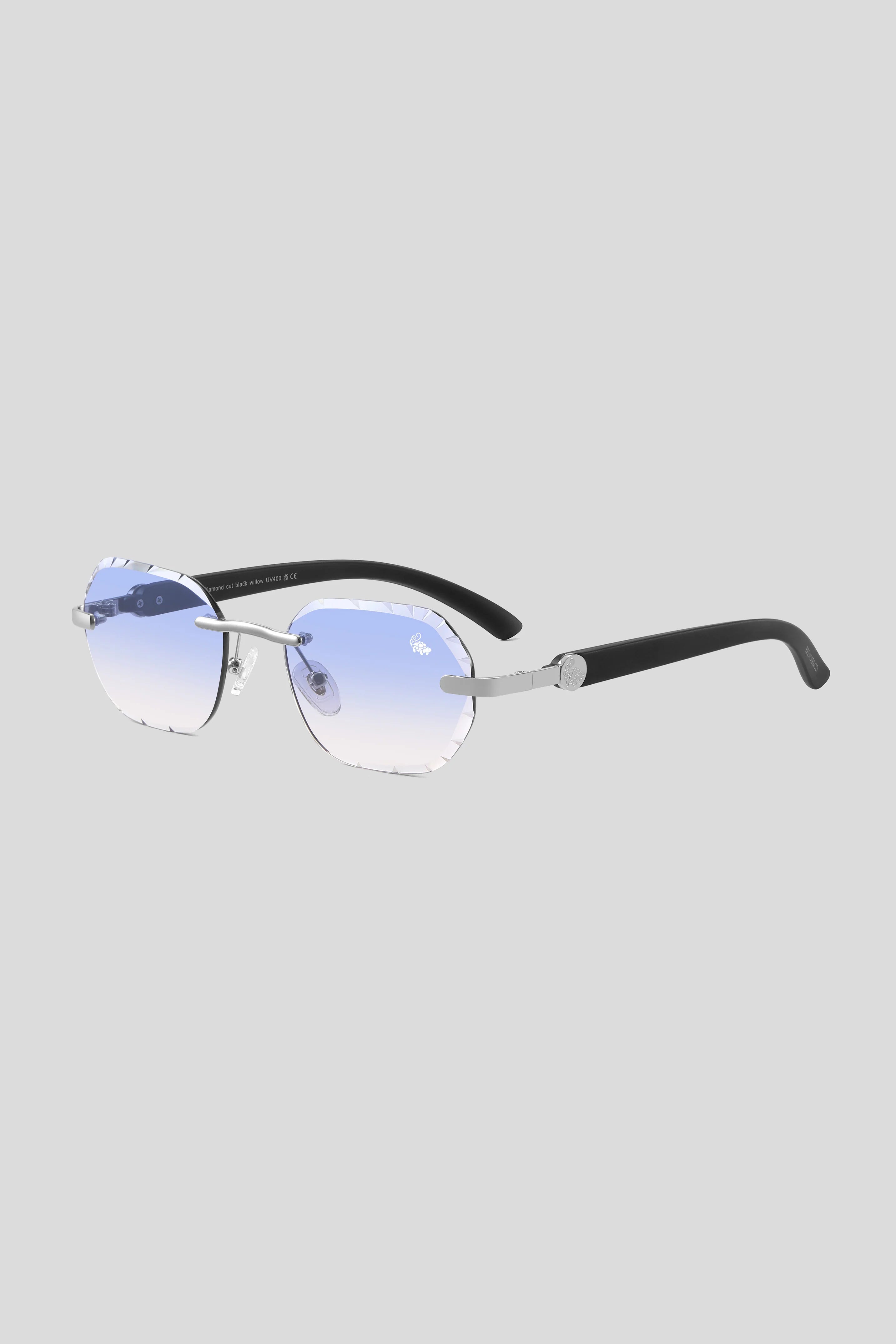 Diamond Cut Willow Ice Silver | Black