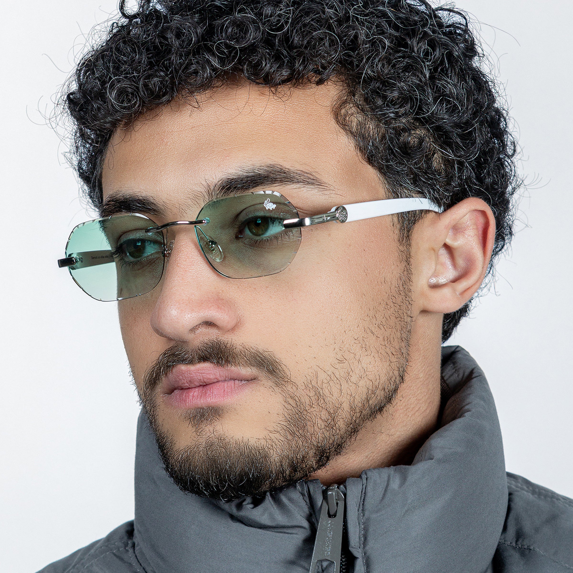 Diamond Cut Willow Green| Silver