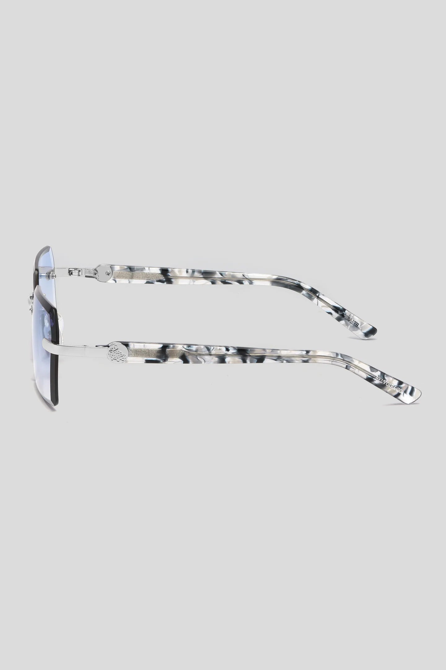 Kennedy White Marble Silver| Blue